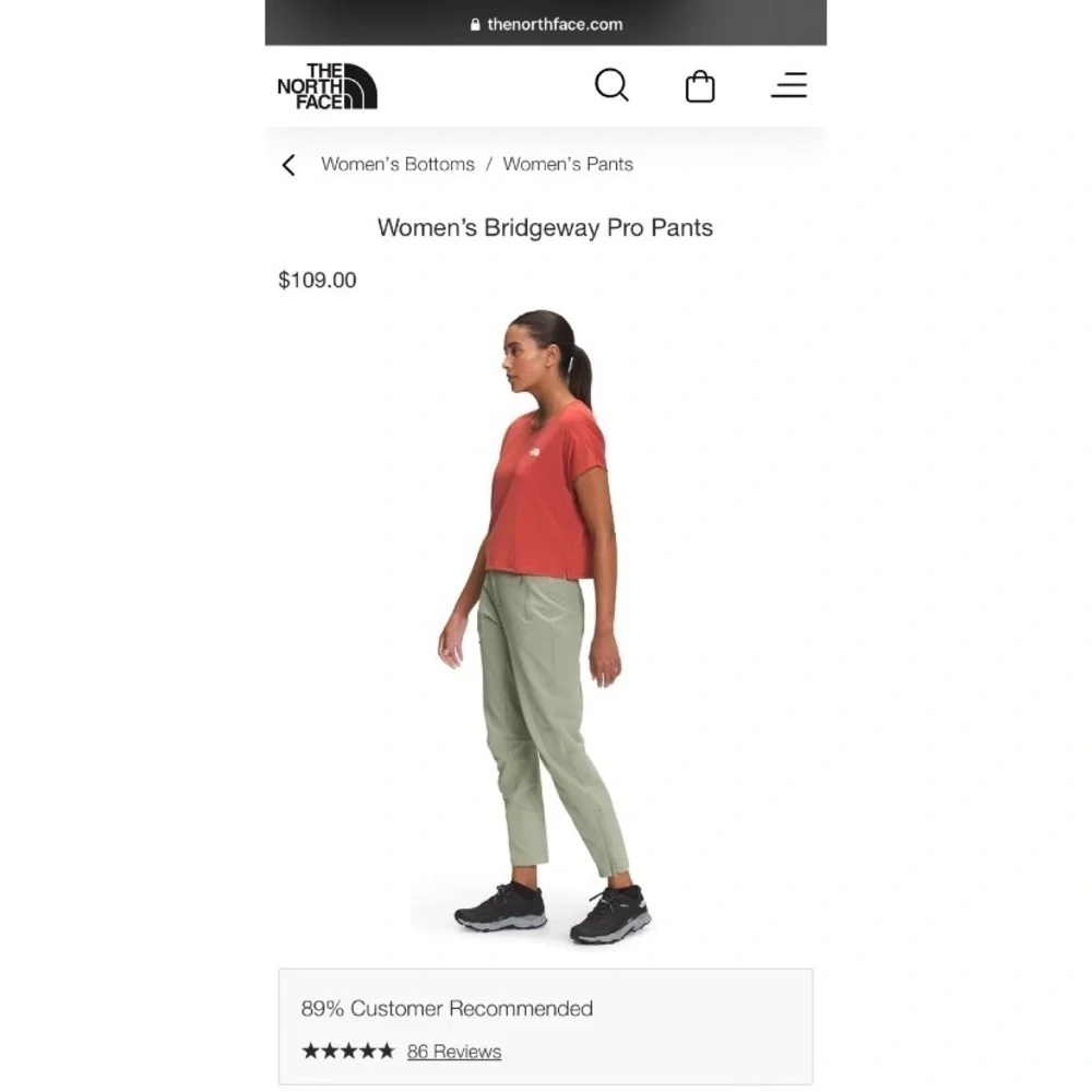 THE NORTH FACE FlashDry™ UPF 40+ Bridgeway Pro Trail Pants sz. 0 - Picture 5 of 10